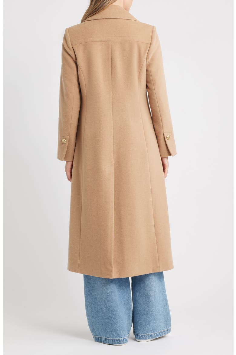 Doubled Breasted Wool Blend Military Coat, Alternate, color, CAMEL