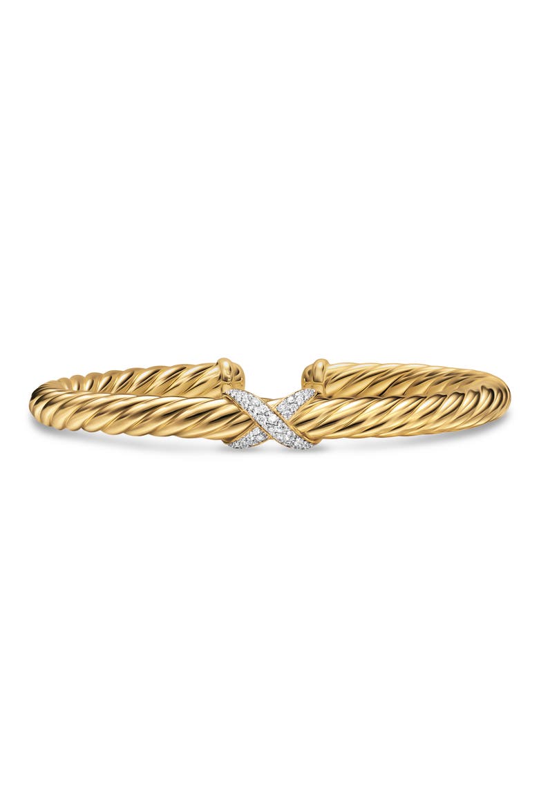 Cablespira® Flex Diamond X Bracelet, 6mm, Main, color, GOLD