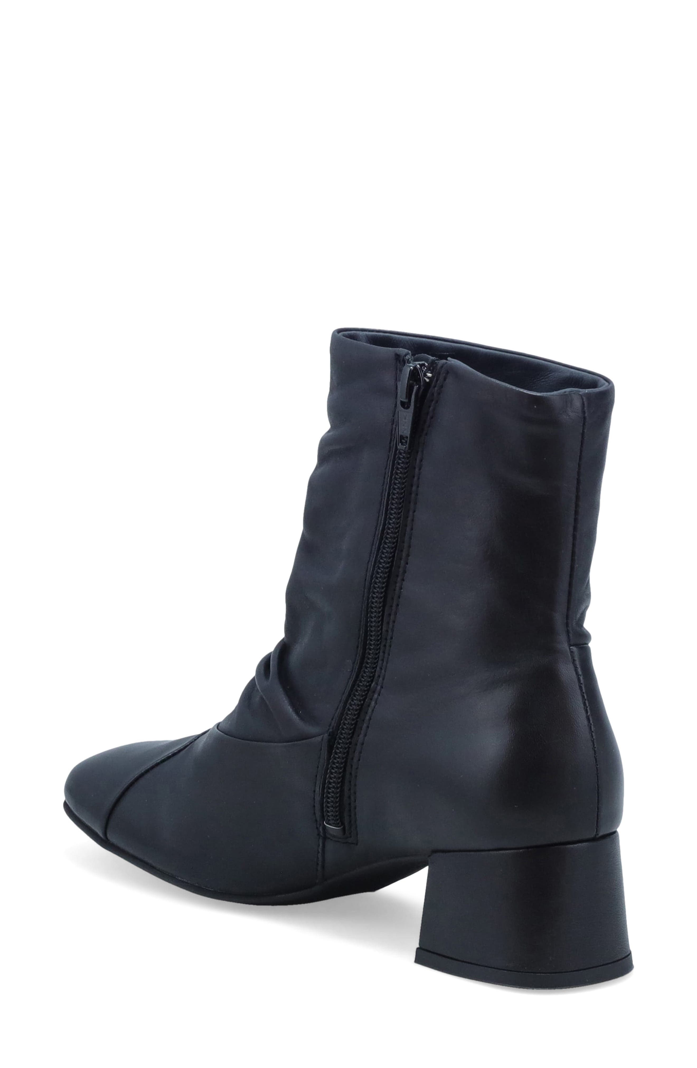 Gayle Leather Bootie, Alternate, color, BLACK