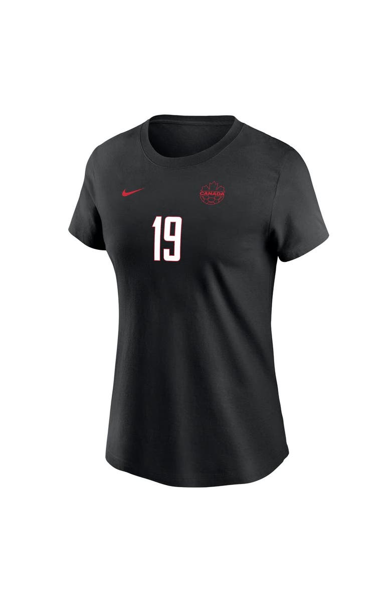 Nike Women's Nike Alphonso Davies Black Canada Soccer Away Name & Number T-Shirt, Alternate, color, Black