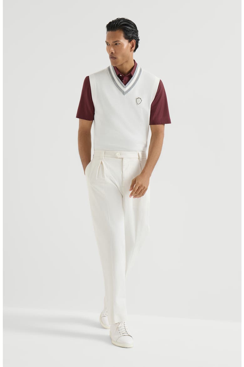 Poplin polo, Alternate, color, Cherry