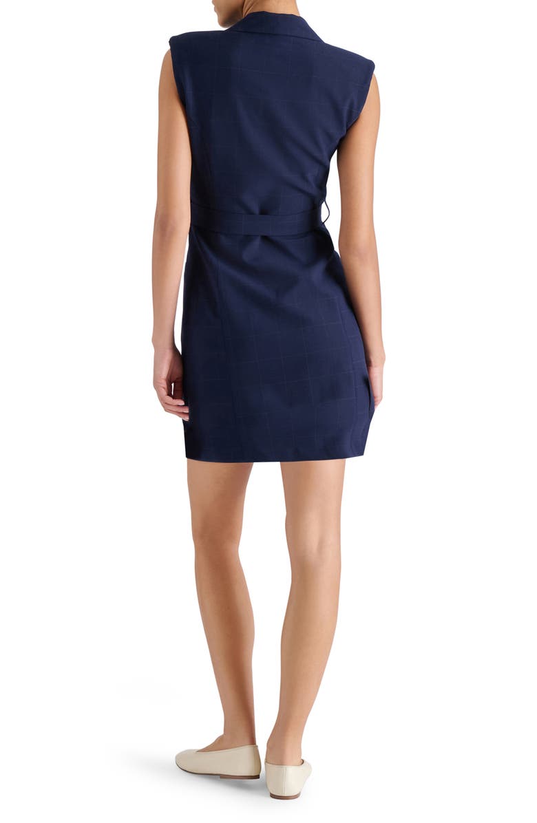 Steve Madden Onyx Windowpane Check Blazer Dress, Alternate, color, Midnight