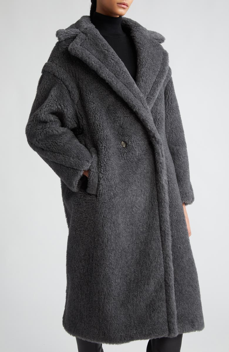 Max Mara Teddy Bear Icon Coat, Alternate, color, Medium Grey