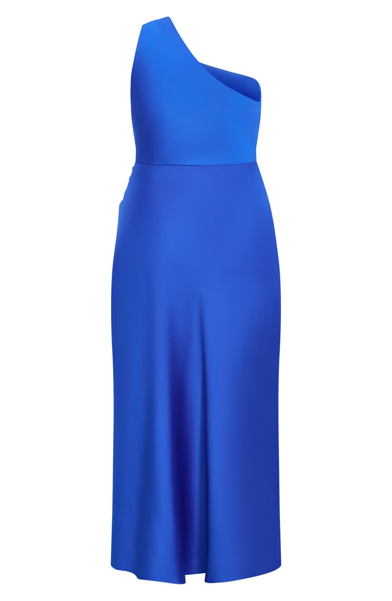 City Chic Joy One-Shoulder Maxi Dress, Alternate, color, Cerulean