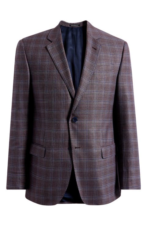 Plaid Virgin Wool Sport Coat (Regular & Big)