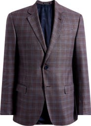 Emporio Armani Purple Check Virgin Wool Sport Coat