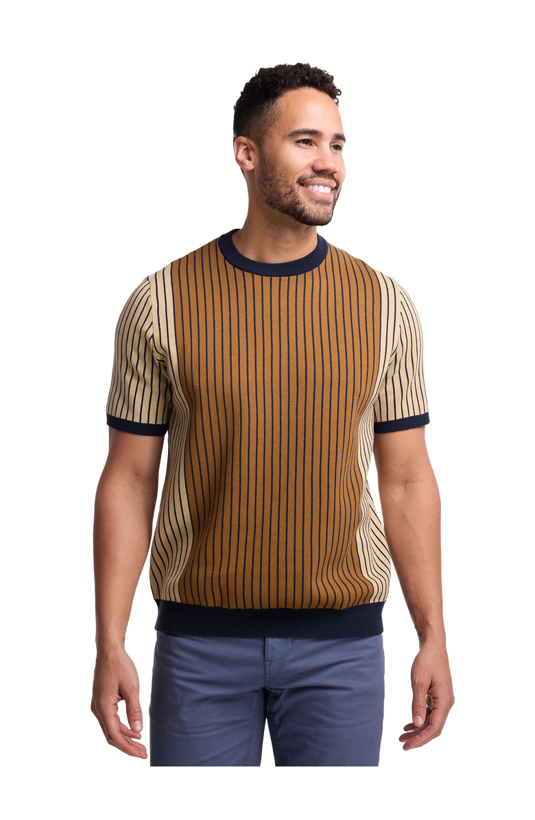 Paul Fredrick Cotton Crewneck Sweater, Alternate, color, Multi
