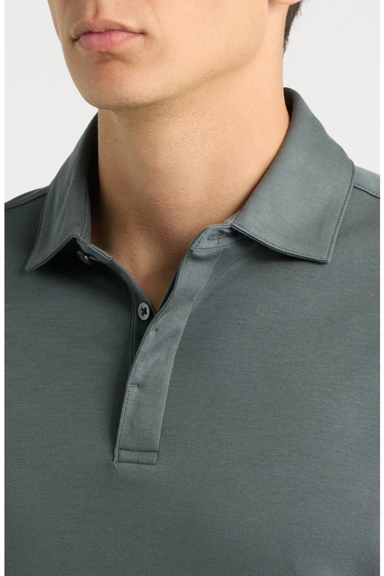 Georgia Solid Pima Cotton Polo, Alternate, color, URBAN GREEN