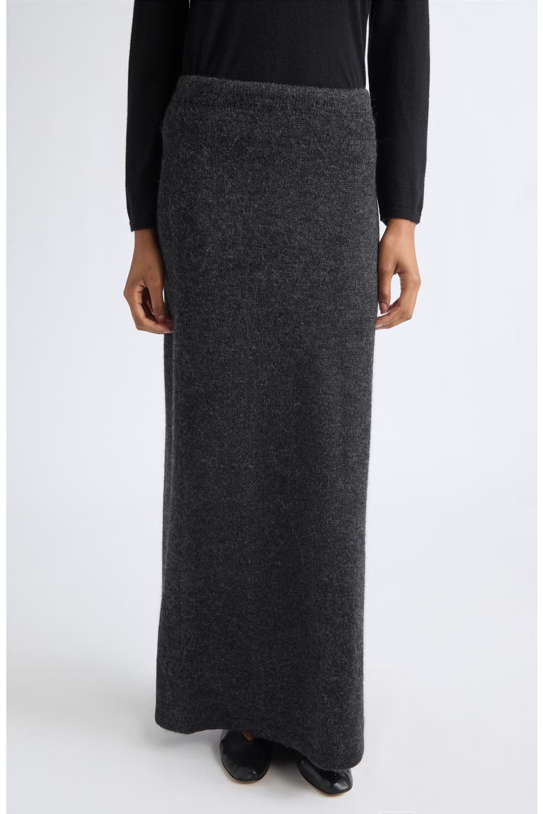 Dione Knit Alpaca & Merino Wool Blend Maxi Skirt, Main, color, CHARCOAL