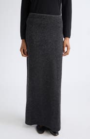 EMILY DAWN LONG Dione Knit Alpaca & Merino Wool Blend Maxi Skirt