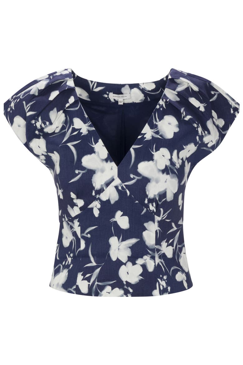 Bea Linen Blouse, Alternate, color, Navy Combo