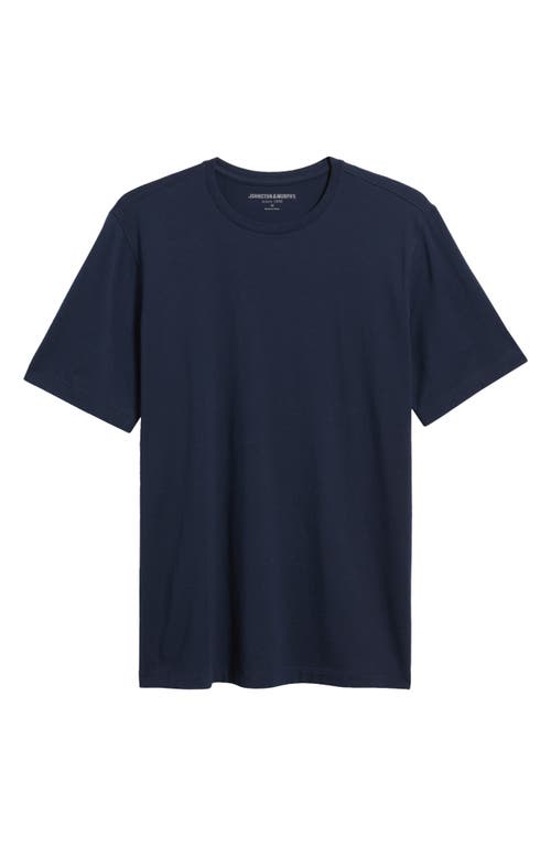 Johnston & Murphy Essential Pima Cotton & Modal T-shirt In Navy
