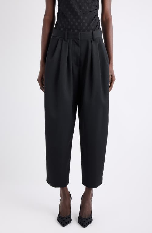 Isabel Marant Janice Pleated Tapered Wool Trousers In Black