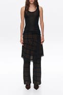 BIMBA Y LOLA Checked Skort with Lace Details