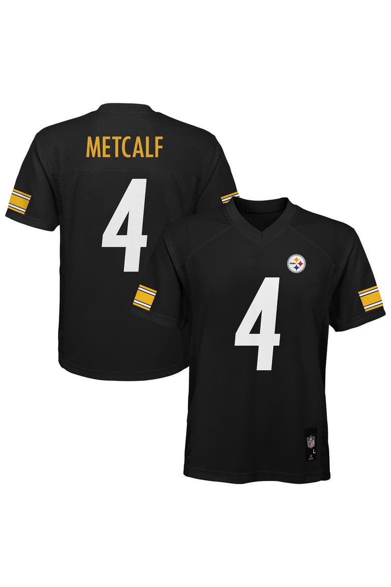 Youth DK Metcalf Black Pittsburgh Steelers Replica Jersey, Main, color, Black