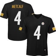 Outerstuff Youth DK Metcalf Black Pittsburgh Steelers Replica Jersey