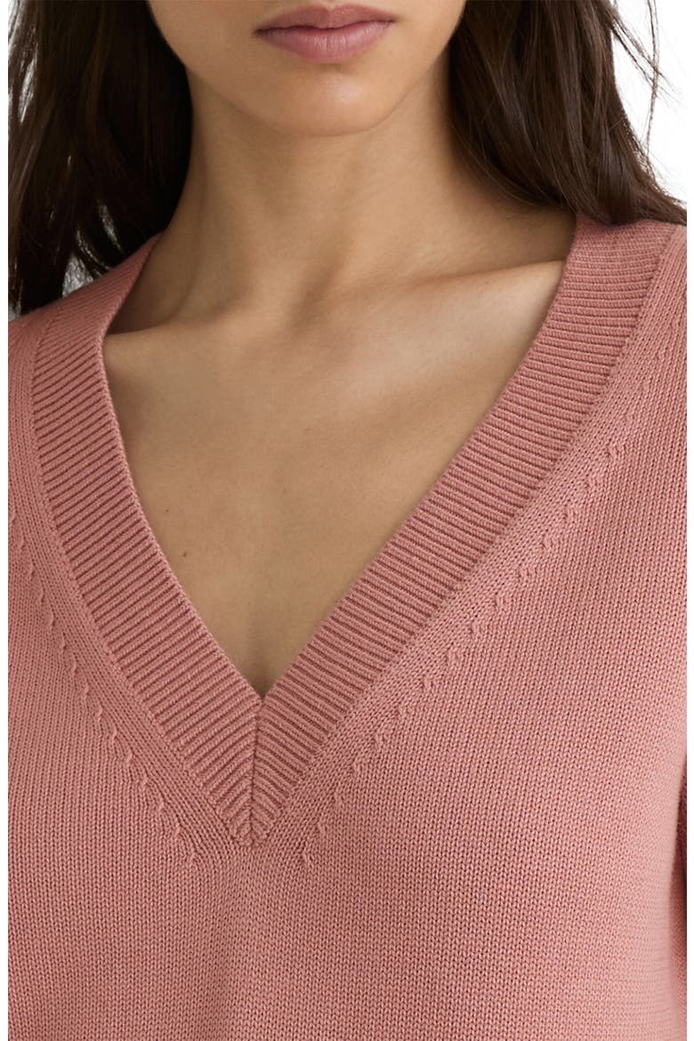 Valerie Cotton & Wool Sweater, Alternate, color, PINK