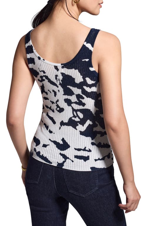 Nic + Zoe Nic+zoe Nightfall Pointelle Sweater Tank In Indigo Multi