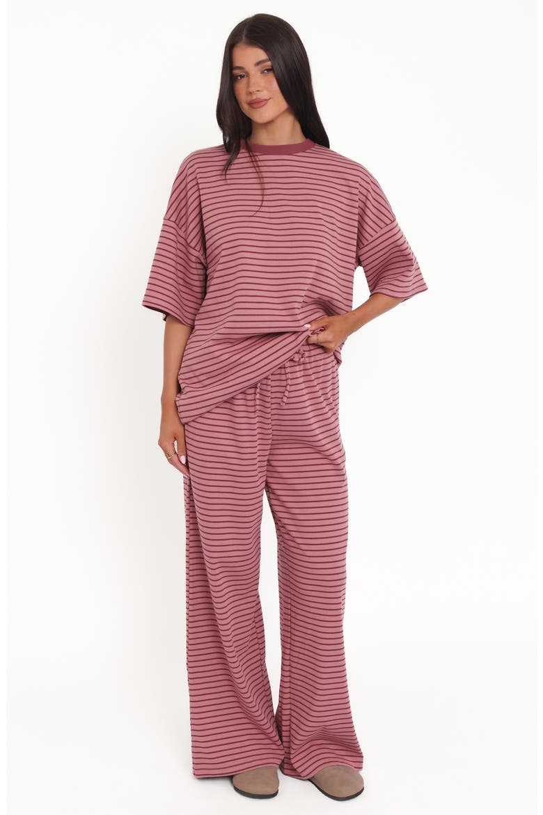 Wilda Oversize Stripe T-Shirt, Alternate, color, PINK RED STRIPE