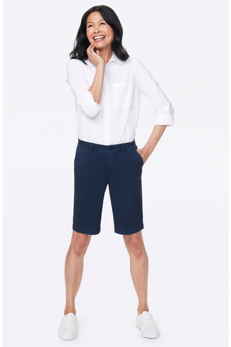 Stretch Twill Bermuda Shorts, Alternate, color, EVENING TIDE