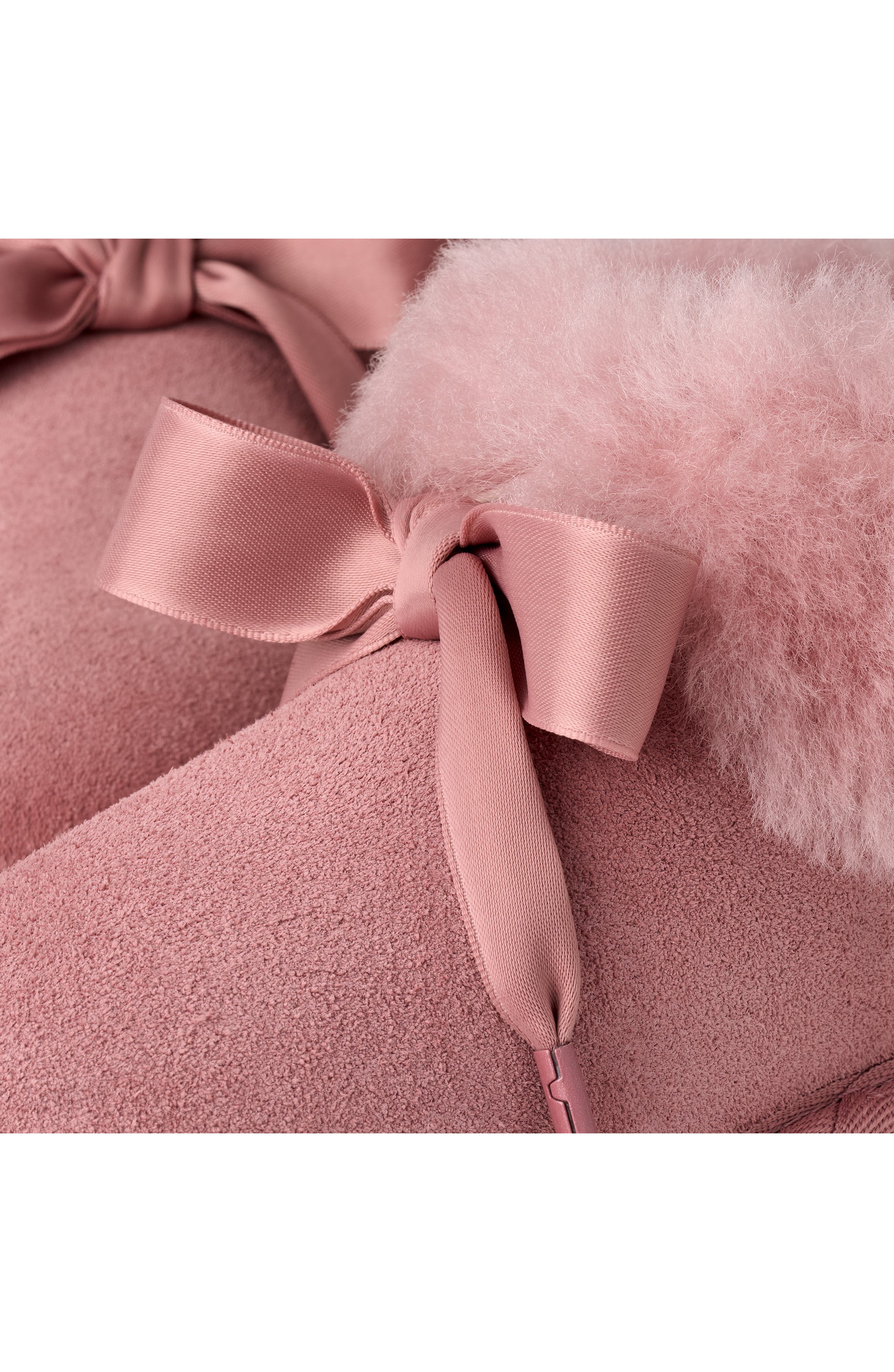 UGG<sup>®</sup> Kids' Bailey Genuine Shearling Collar Slipper, Alternate, color, Pink Dawn