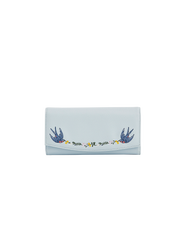 Fable England Swallow Embroidered Large Purse
