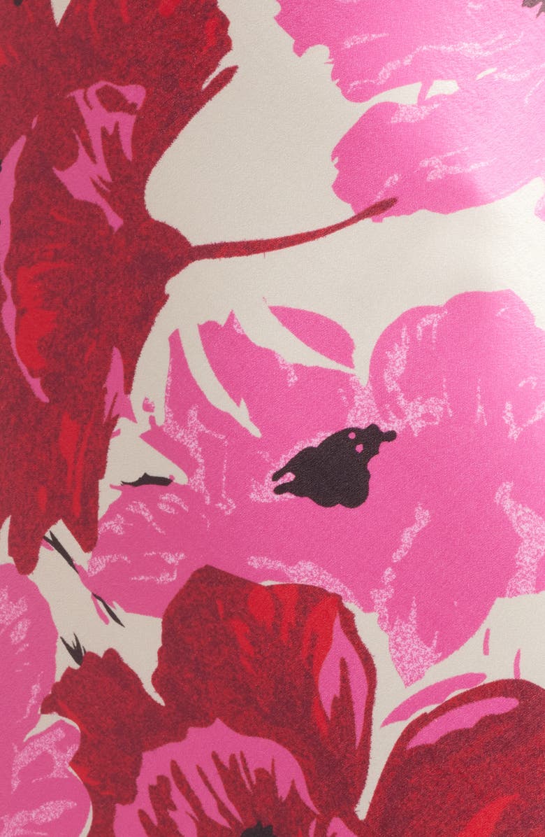 Lulus Faye Floral Print Slipdress, Alternate, color, Fuchsia Floral