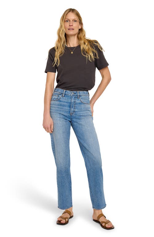 Faherty Organic Cotton Slim Straight Leg Jeans In Blue