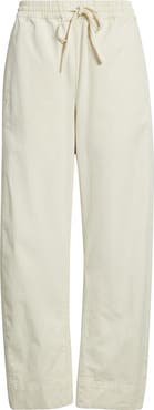 Treasure & Bond Pull-On Crop Barrel Leg Cotton Pants