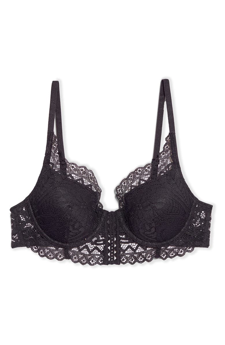 Etam Dream Classique Longline Underwire Bra, Alternate, color, Black