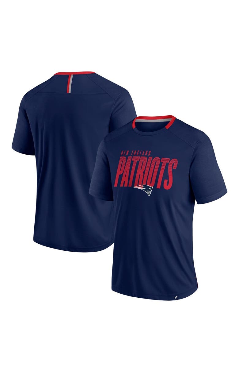 FANATICS Men's Fanatics Navy New England Patriots Defender Fade Slant T-Shirt, Alternate, color, Navy