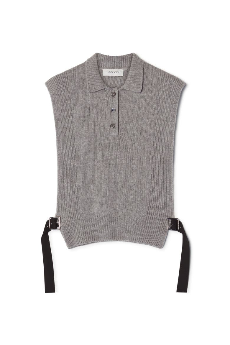 Sleeveless Cashmere Sweater, Alternate, color, Light Grey