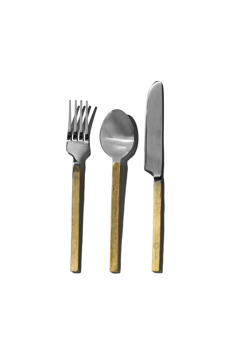 PUEBCO Stainless Utensils, Alternate, color, Brass Fork