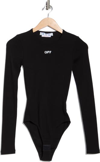 Off Stamp Long Sleeve Bodysuit
