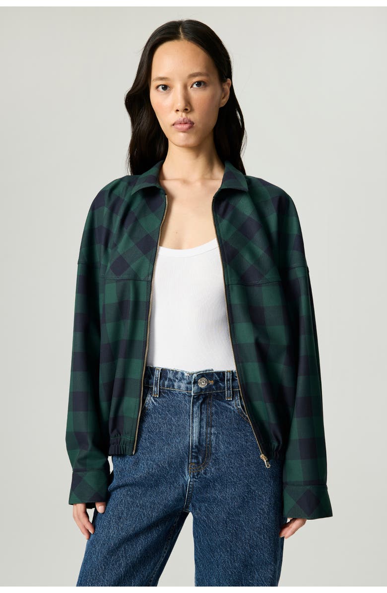 Nocturne Checked Zip-Front Jacket, Main, color, Multi-Colored