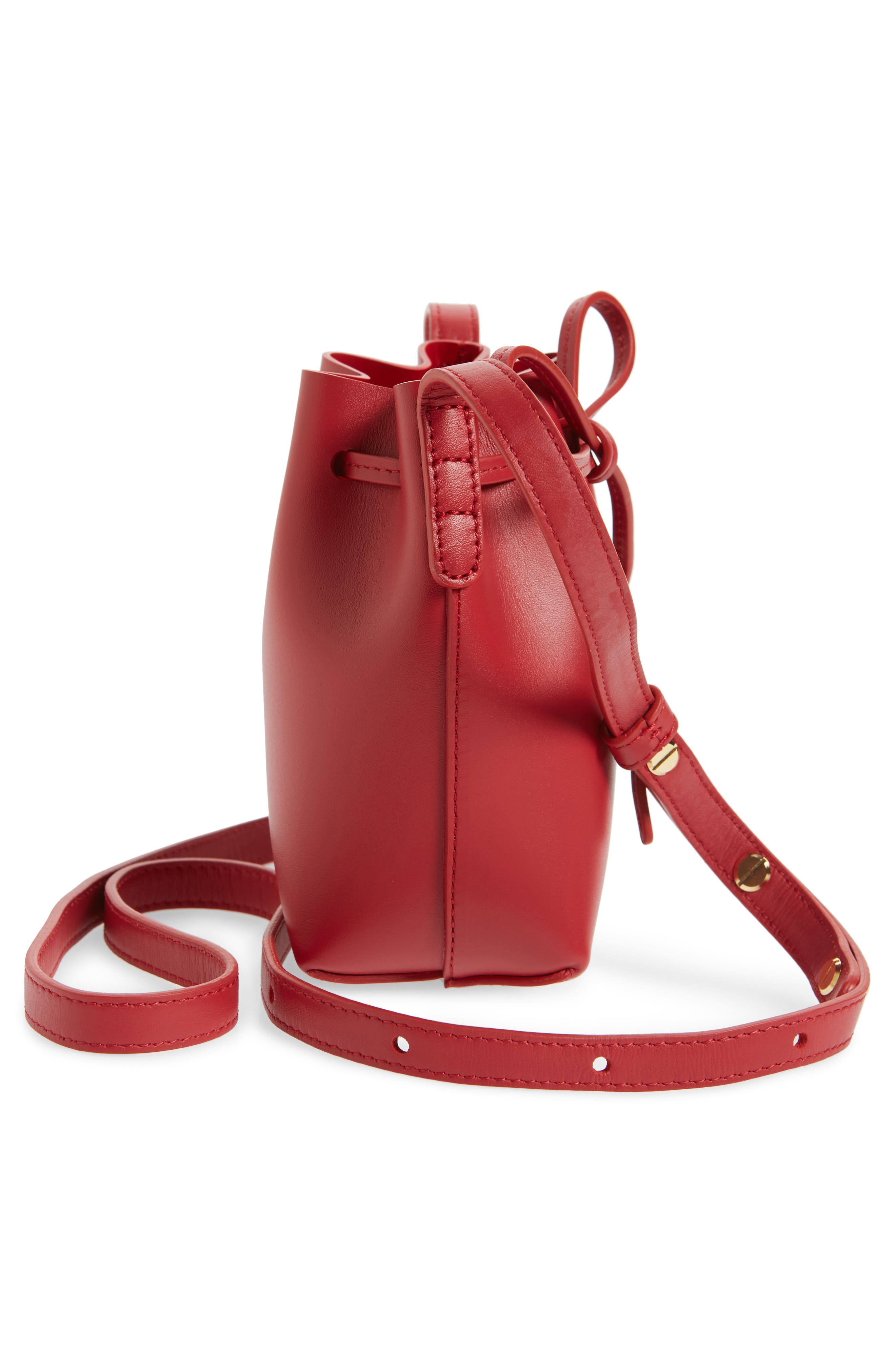 Mansur Gavriel Baby Leather Bucket Bag, Alternate, color, 