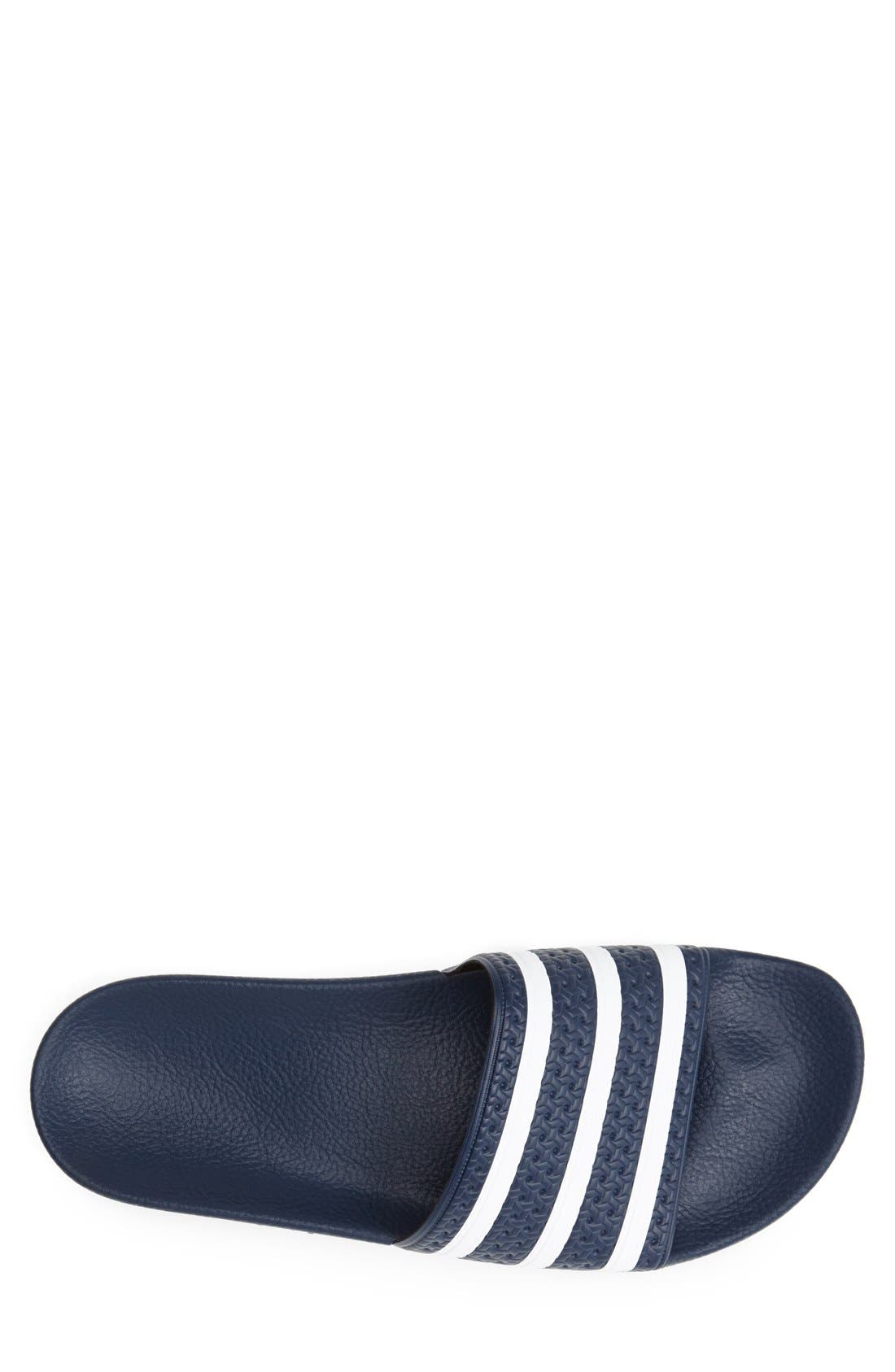 adidas Adilette Stripe Sport Slide, Alternate, color, Adiblu/Whi