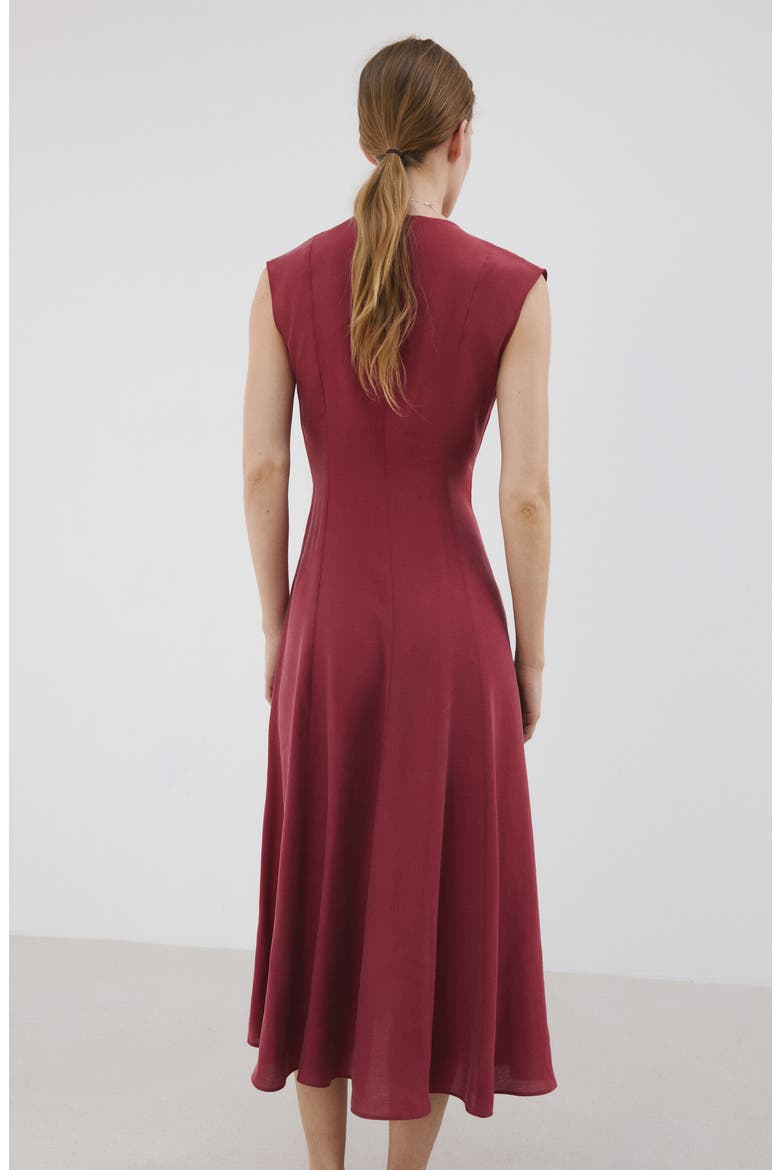 Sleeveless Midi Dress, Alternate, color, BURNT ORANGE