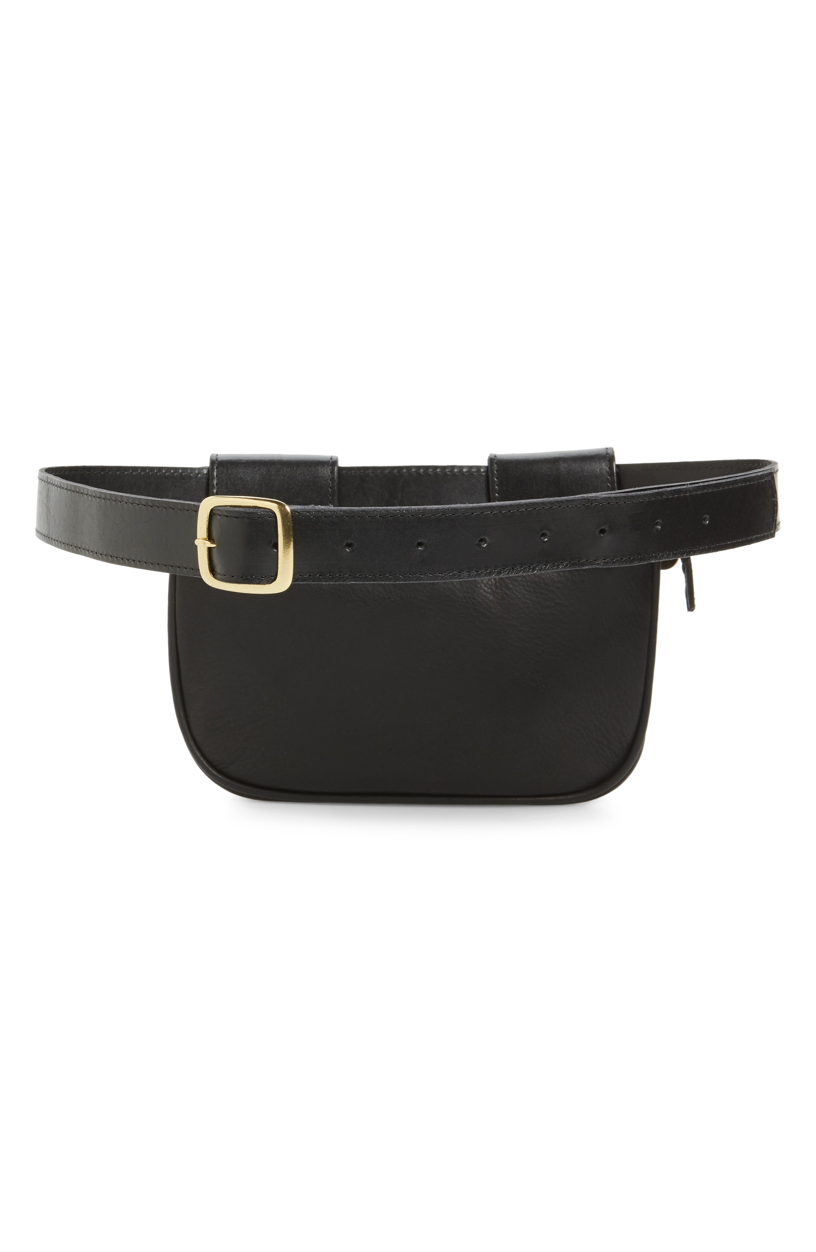 Clare V. Leather Belt Bag, Alternate, color, 