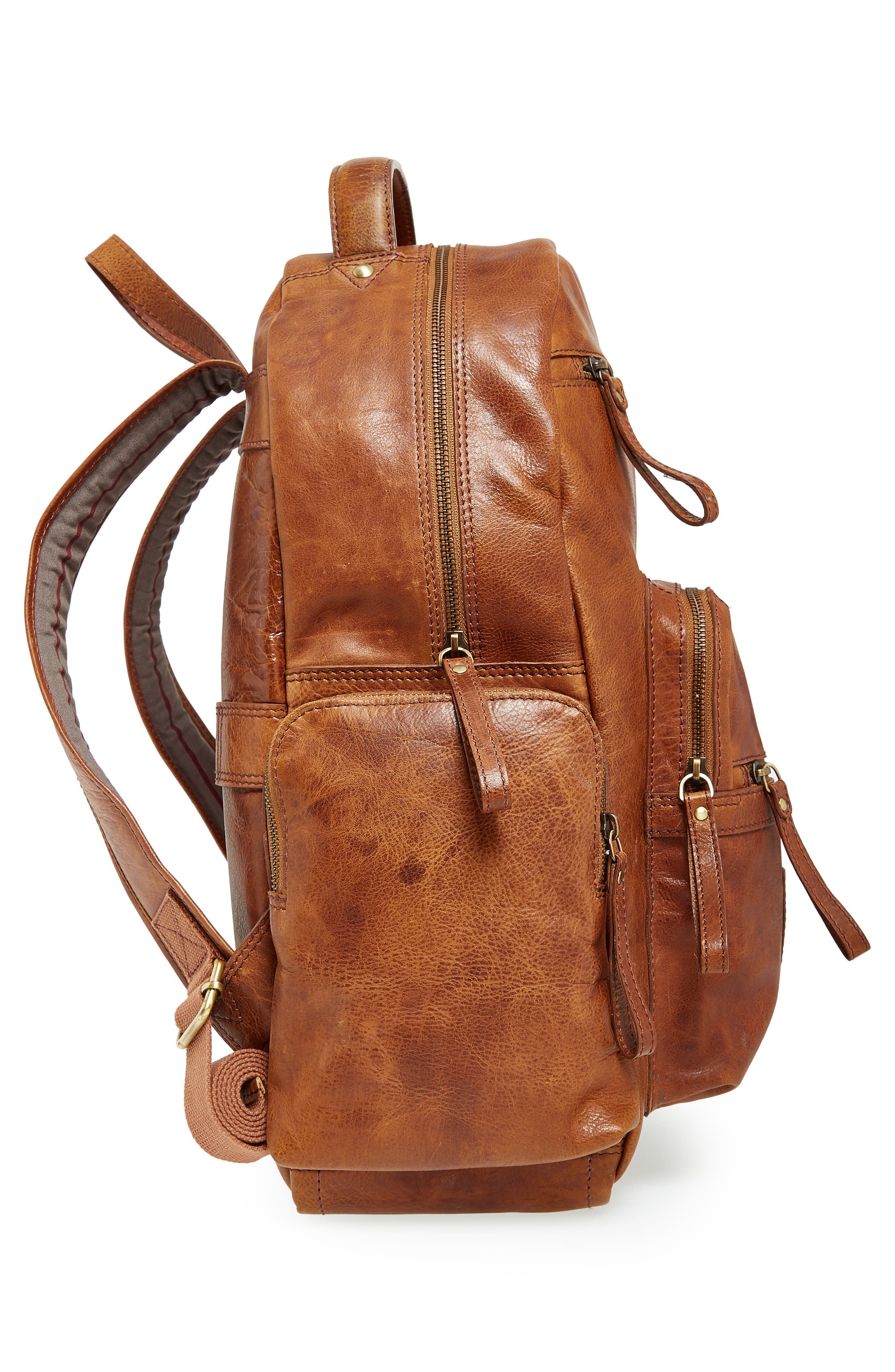 Rawlings <sup>®</sup> 'Rugged' Leather Backpack, Alternate, color, 