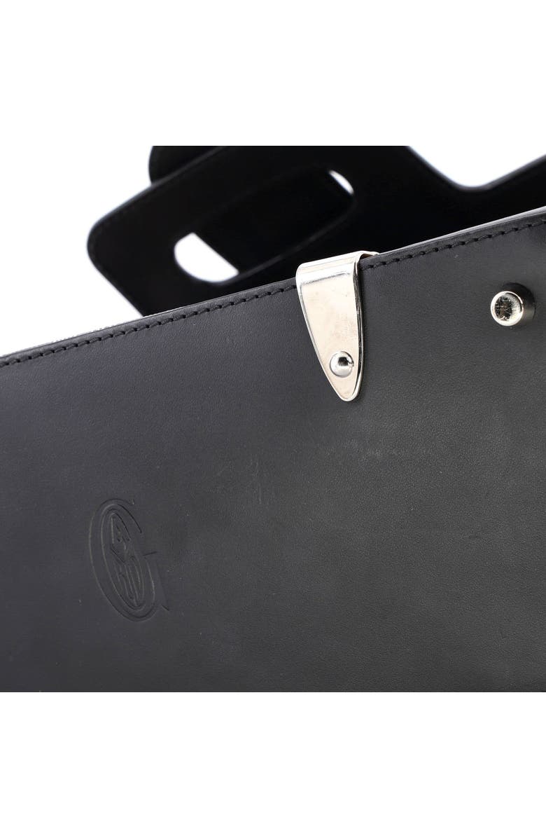 Pre-Owned Goyard Saigon Top Handle Bag Coated Canvas with Leather PM, Alternate, color, Black