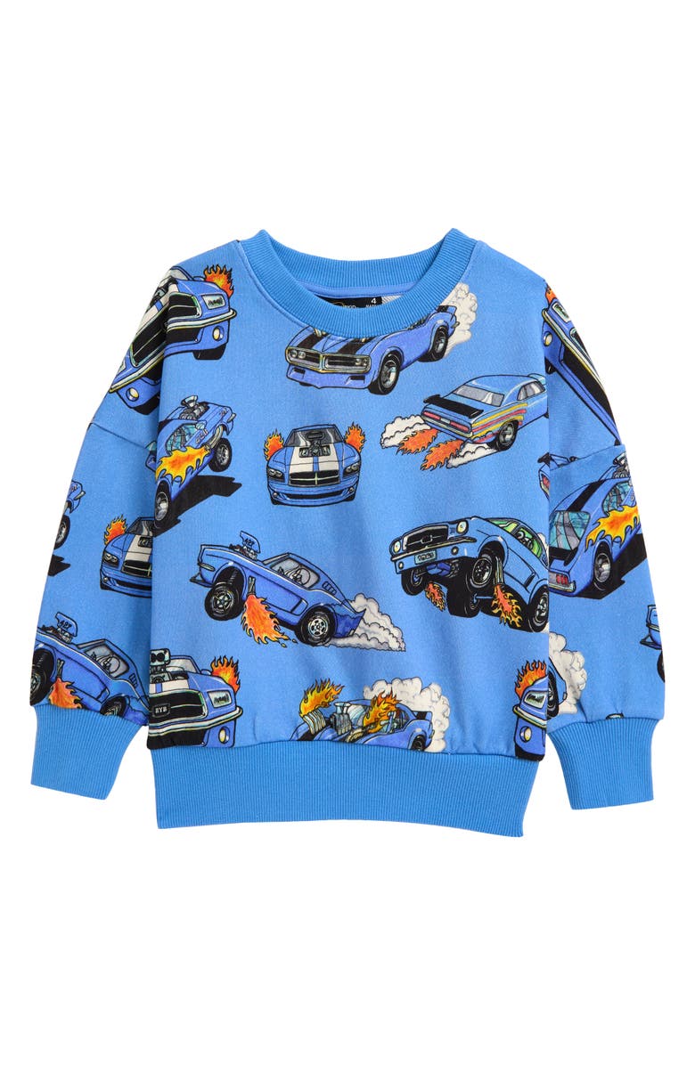 Rock Your Baby Kids' Car Print Cotton Sweatshirt, Main, color, 