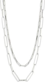 NORDSTROM RACK Set of Two Mixed Chain Necklaces