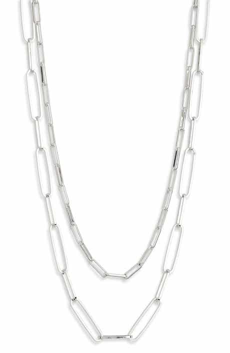 NORDSTROM RACK Set of Two Mixed Chain Necklaces