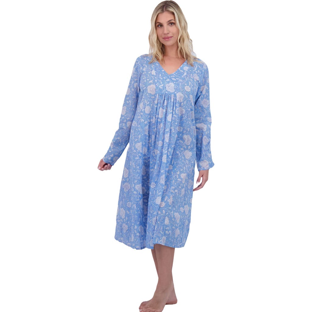 Mer St. Barth "le Reve" St Barth Caftan Blue Floral In Blue