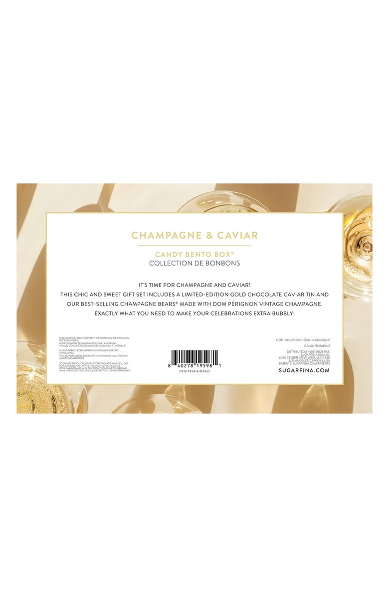 sugarfina Champagne & Caviar 2-Piece Candy Bento Box, Alternate, color, 