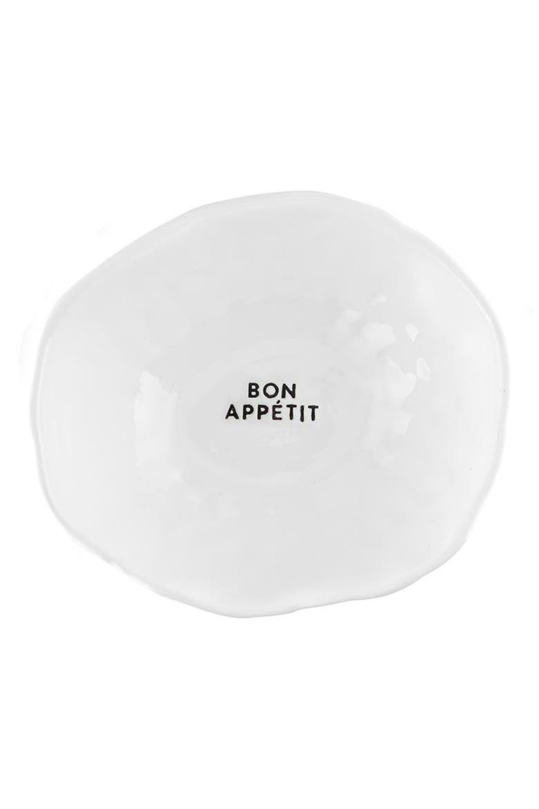 Bon Appétit Ceramic Dinnerware Bowl, Main, color, WHITE