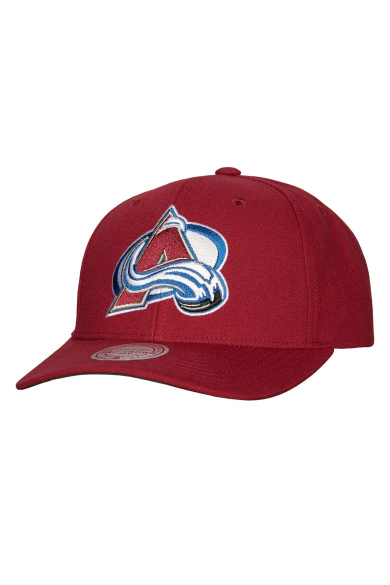 Men's Mitchell & Ness Burgundy Colorado Avalanche Team Ground Pro Adjustable Hat, Main, color, Burgundy
