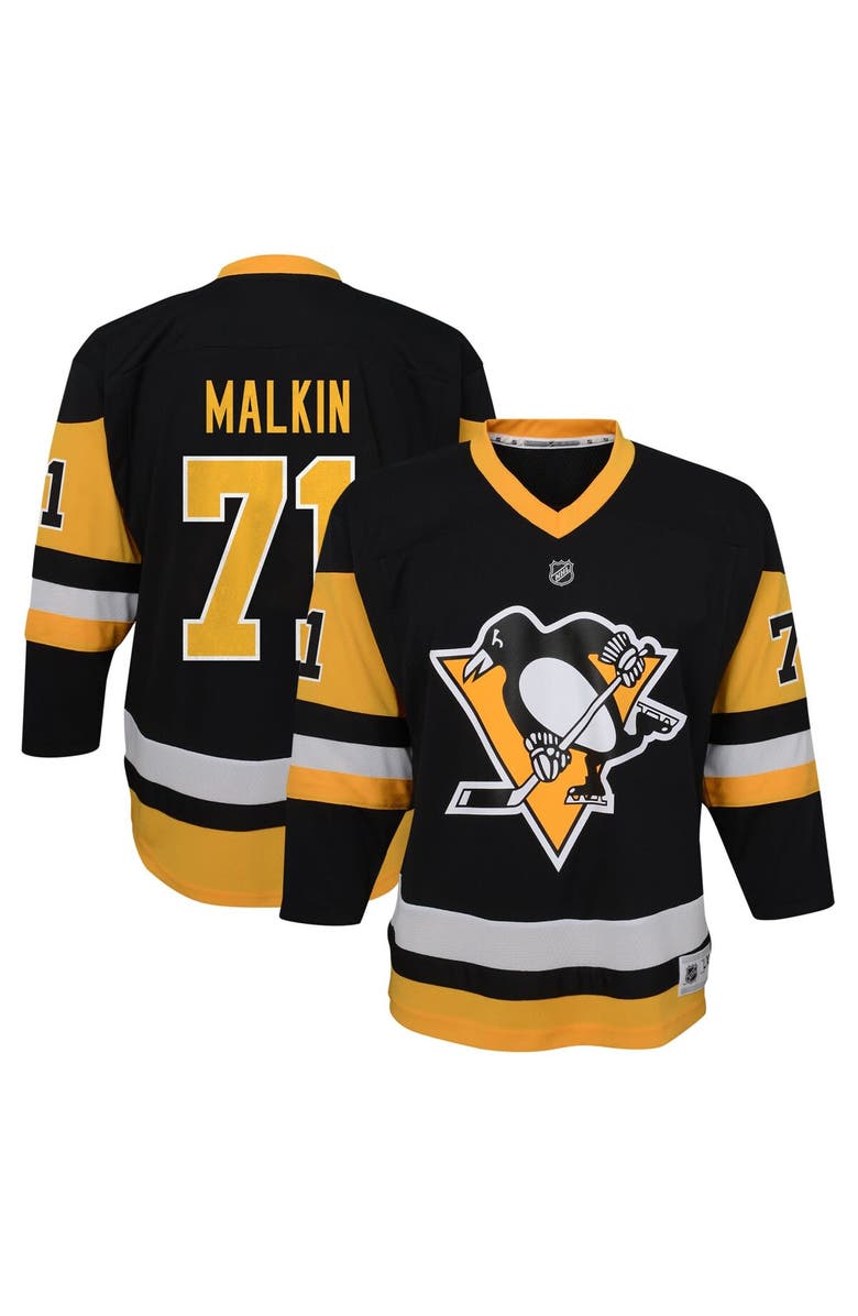 Outerstuff Youth Evgeni Malkin Black Pittsburgh Penguins Home Replica Player Jersey, Main, color, Black