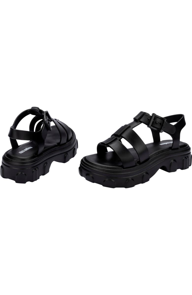 Mini Melissa Kids' Ella Platform Sandal, Alternate, color, Black